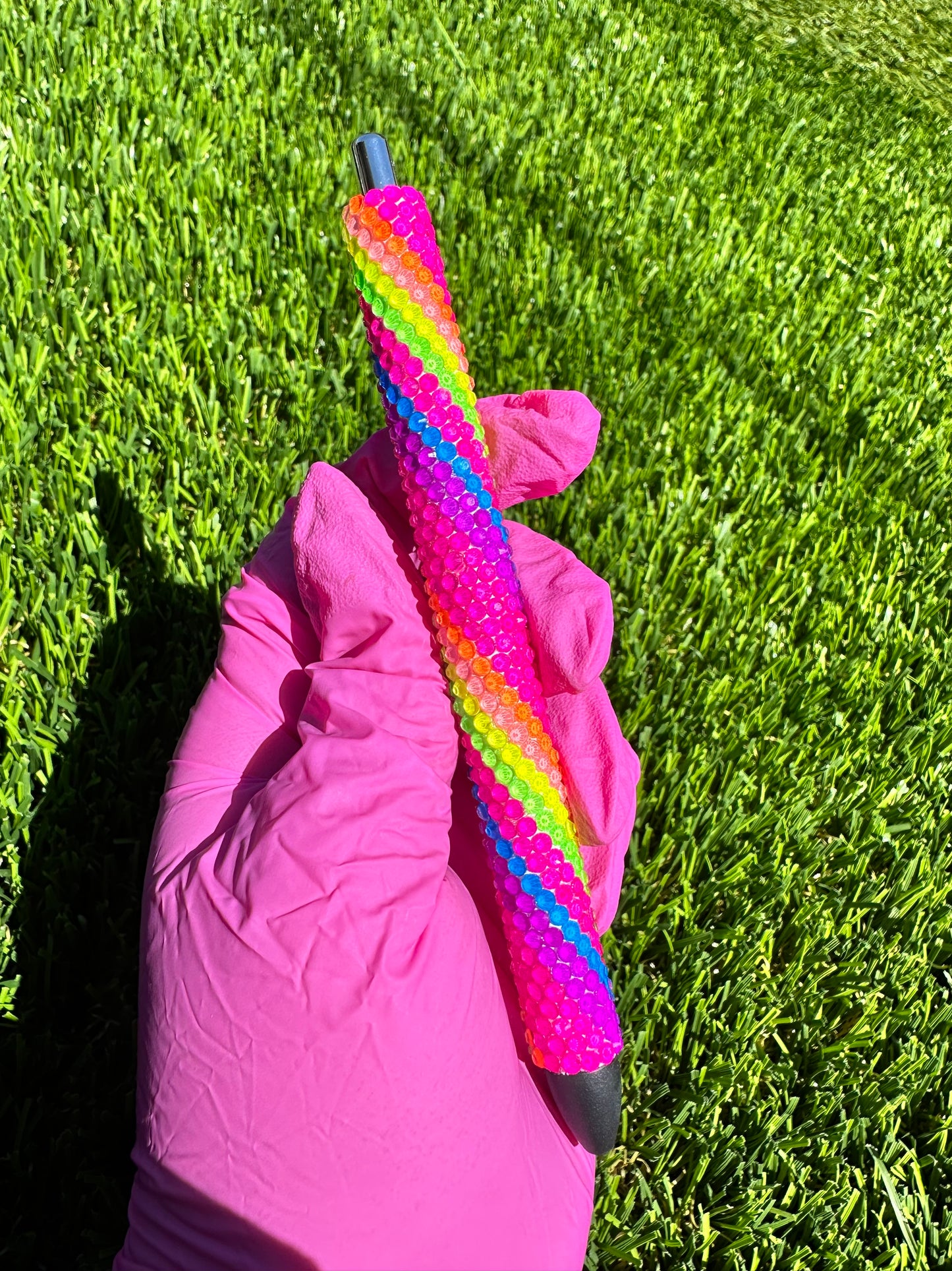 Neon Swirl Rhinestone Pen - blingedbyclara