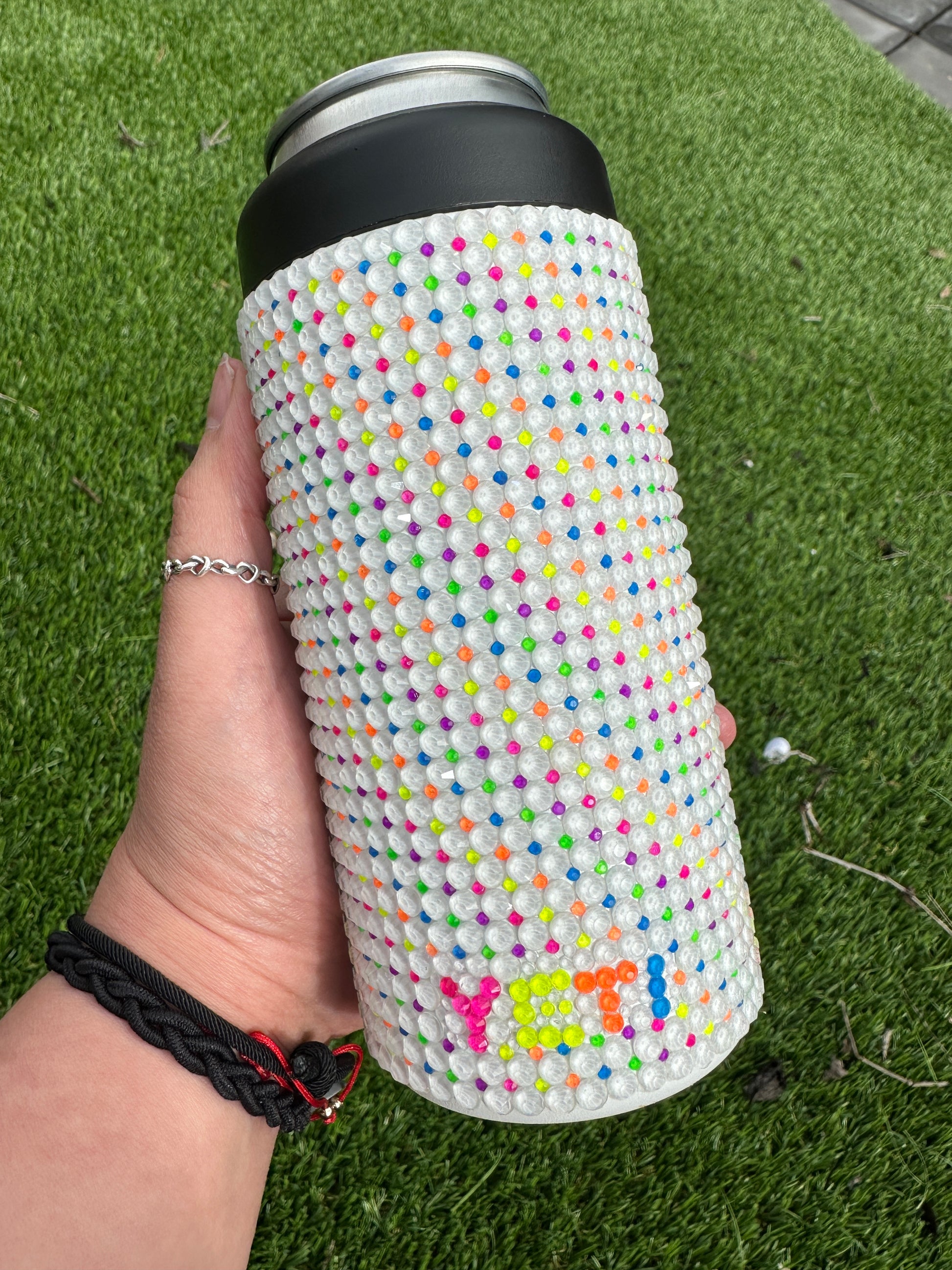 Yeti Skinny Can Cooler - blingedbyclara