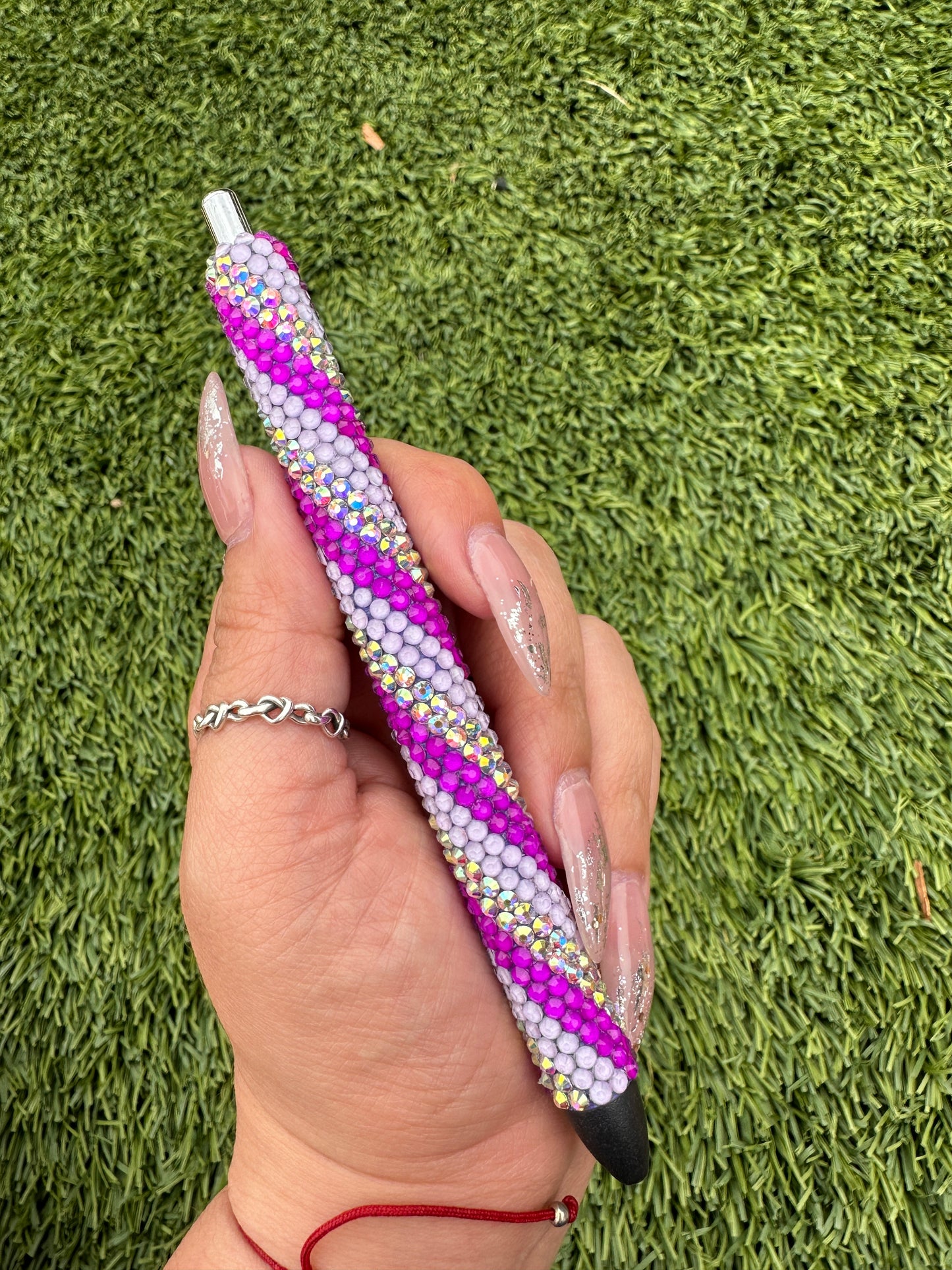 Purple Swirl Rhinestone Pen - blingedbyclara