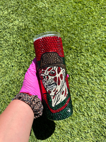 Freddy Krueger Rhinestone Tumbler