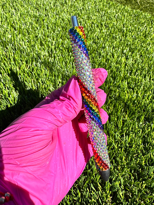 Rainbow Crystal Ab Inkjoy pen - blingedbyclara